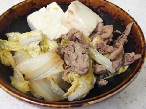 白菜たっぷり肉豆腐